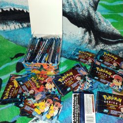 2000 Pokemon Topps Trading Card Series 2 Empty Box With 36 Empty Packs