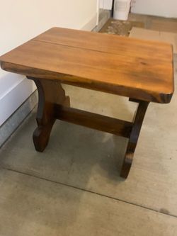 All wood end table