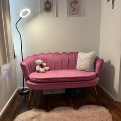 Pink Loveseat Sofa 