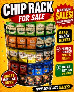 Round Wire Chip Rack Display Stand