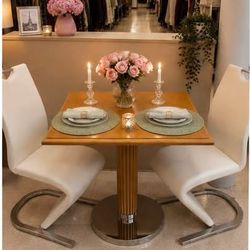 Sillas de comedor blancas modernas (set de 2)