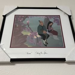 🌸 Beautiful Blossom – Disney Mulan Limited Edition Sericel (Framed + COA)