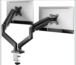 ErGear Dual Monitor Stand up to 33 inches Screen, Load-Bearing Max 22 lbs Each Arm, Adjustable Dual Monitor Mount, Sturdy Steel vesa Monitor Mount wit