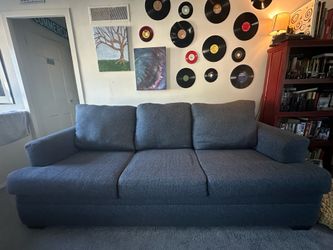 Amazing Blue Couch - less than a year old