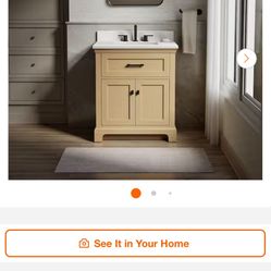 KOHLER Charlemont 31 in. Single Sink Freestanding Light Oak Bath Vanity with White Quartz Top Assembled