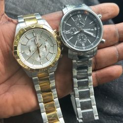 2 Watches A Fossil And Bulova