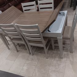 *Ad Special*---Jessica Charming Storage Dining Table Sets W/6 Chairs---Limited Inventory!!!---Delivery And Financing Available👌