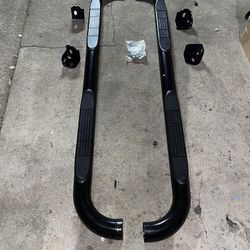 1999 to 2016 Ford F250 F350 F450 F550 extended cab Negro black nerf bar side step estribo cabina y media