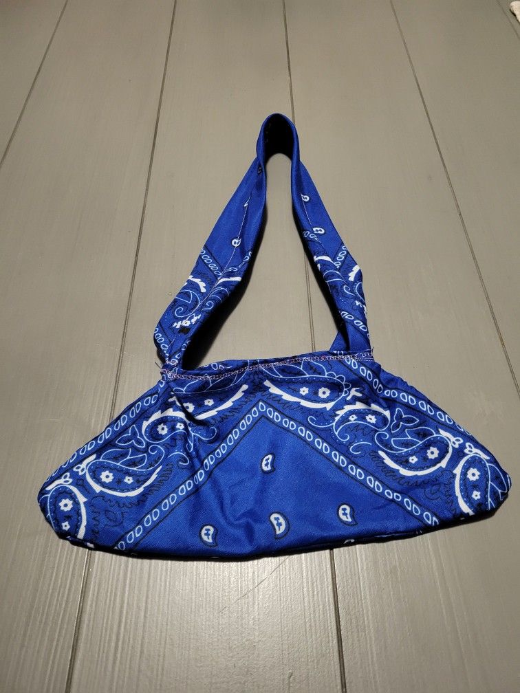 Blue Bandanna Handmade Handbag