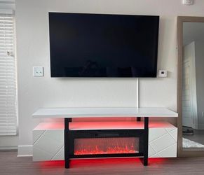 Modern TV Stand with electric fire place