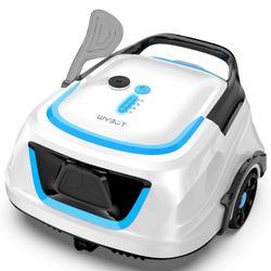 Cordless Robotic Pool Cleaner, Automatic Pool Vacuum for Above Ground with 120 Mins, Double Filters, LED Indicator, Charge in 2.5 Hours, 4 Cleaning Mo