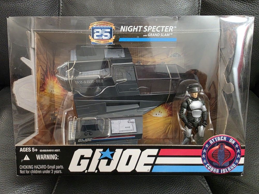 GI Joe Attack on Cobra Island 25th Anniversary Night Specter w/ Grand Slam 3.75" MISB