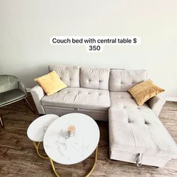 Couch Bed with coffee table