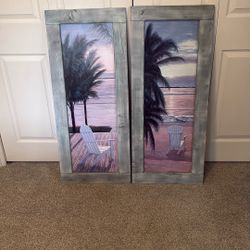 Two Beach Paintings