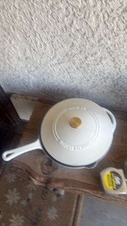 Martha Stewart 3.5 quart cast iron skillet and lid