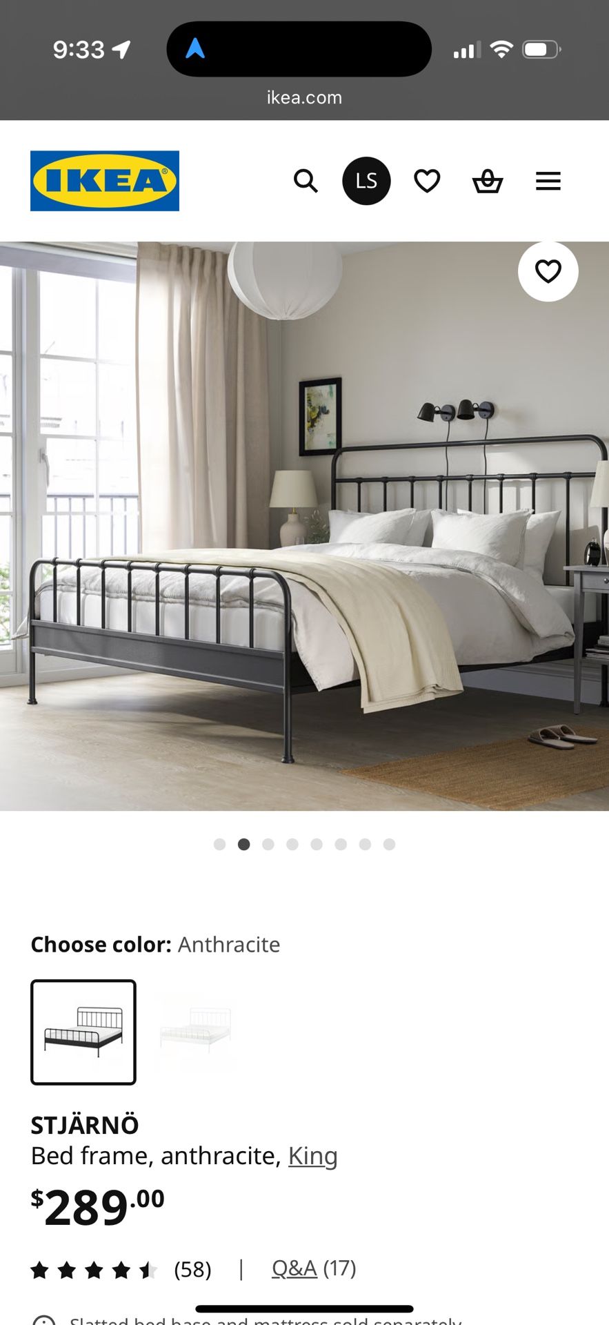 New Black King Bed Frame 