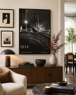 Vintage Original 1980’s Of 50’s Black & White Photography Print Lovers in London – IZIS Poster Size Rare Mid Century Wall Hanging Art