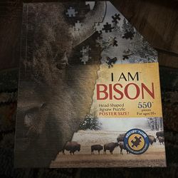 500 pc jigsaw puzzle shaped like bison head