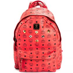 MCM Backpack Leather Red