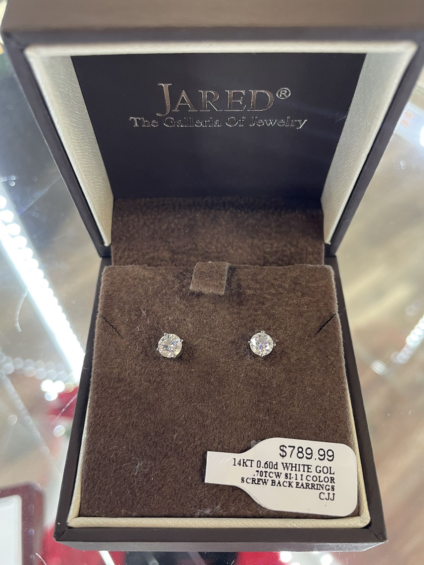Diamond Stud Earrings So-1 I Color .70 Tcw