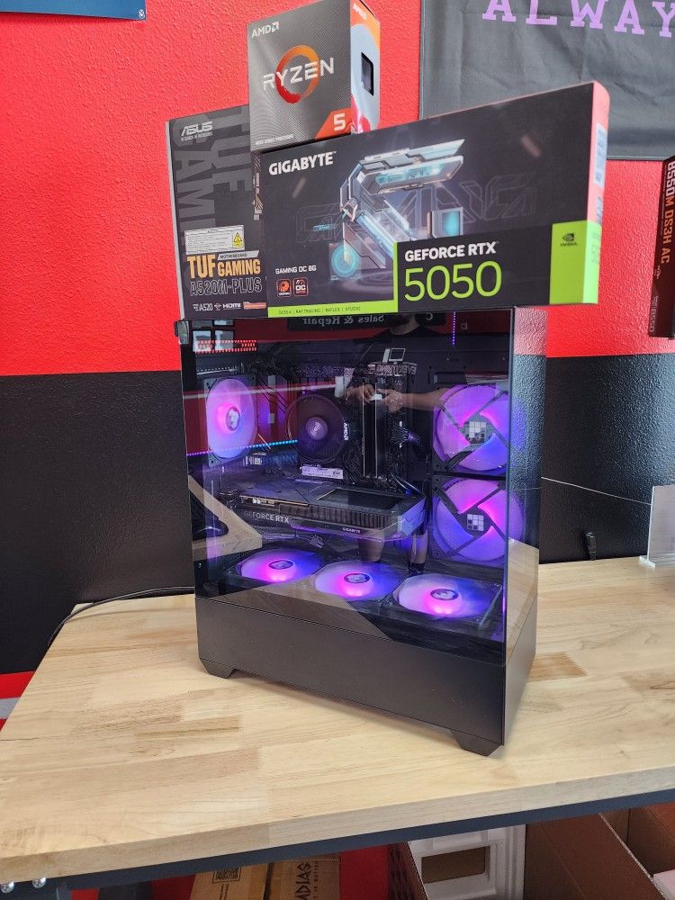 Custom RTX 5050 Gaming PC. Only $50 Down With No Credit Financing!