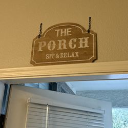 Porch Wooden Sign Decoration 