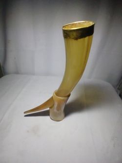 Viking drinking horn with stand
