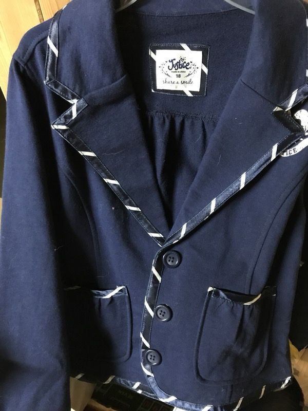 Justice size 18 girls blazer, NWT
