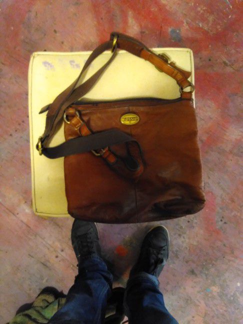Unisex Men's Satchel Or Woman's Handbags 100% Leather Fossil Authentic