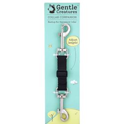 Gentle Creatures Collar Companion - Adjustable Collar Backup Clip for Dog Harness, Prong, Pinch Collar, Gentle Lead - Double Ended Clasp - Safety Clip