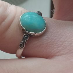 Handmade Natural, Kingman Turquoise Sterling Silver Ring