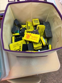 School Smart Magnetic Dry Erase Erasers Lot