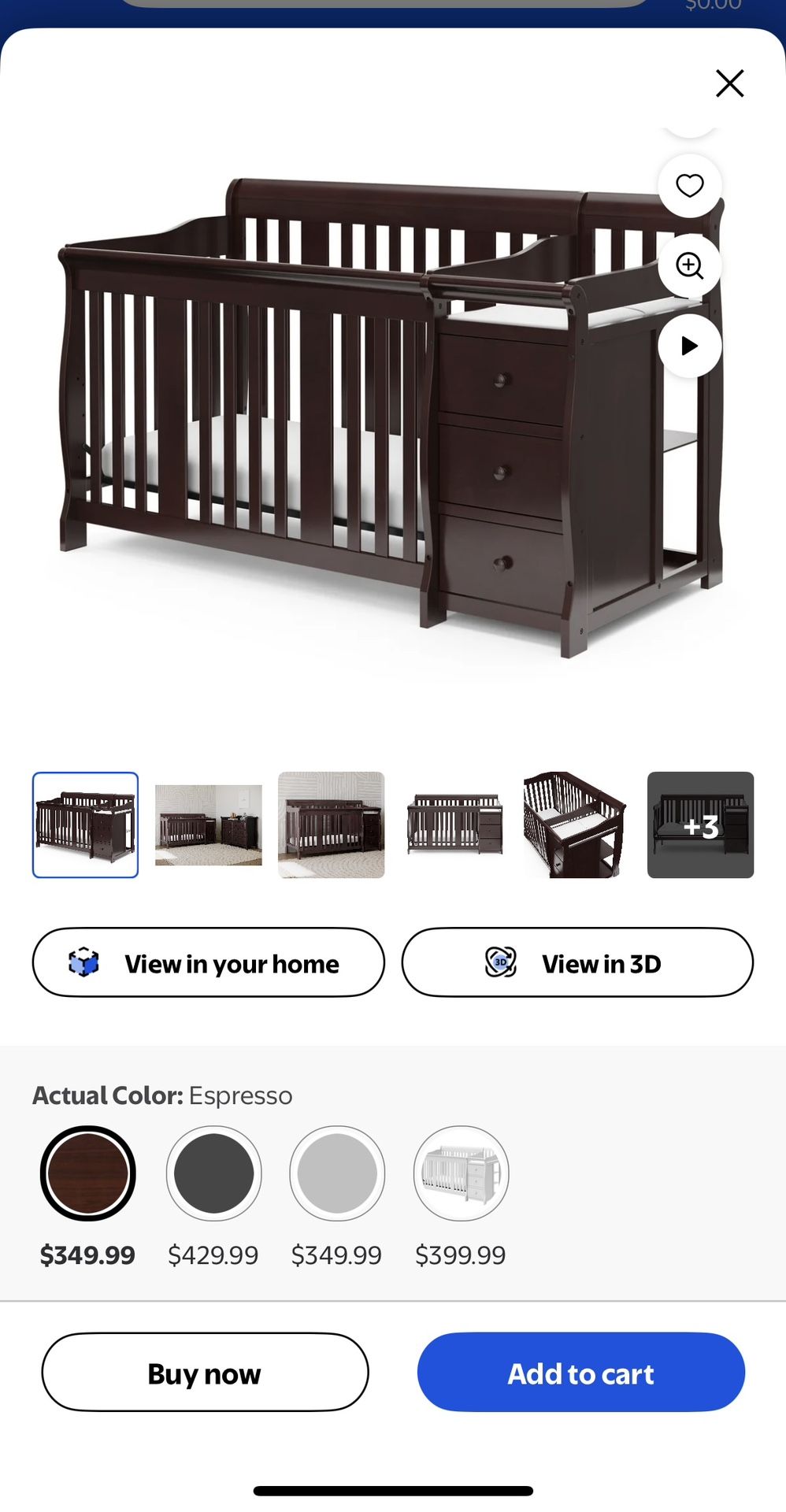 Baby Crib, Changing Table And Dresser