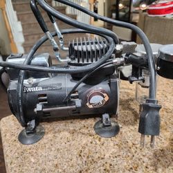 Iwata Air Compressor And Airbrush 