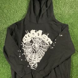 BRAND NEW Spider Hoodie Black OG Web Sp5der (Size Large)