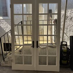 Vintage French double door 64”x95” set
