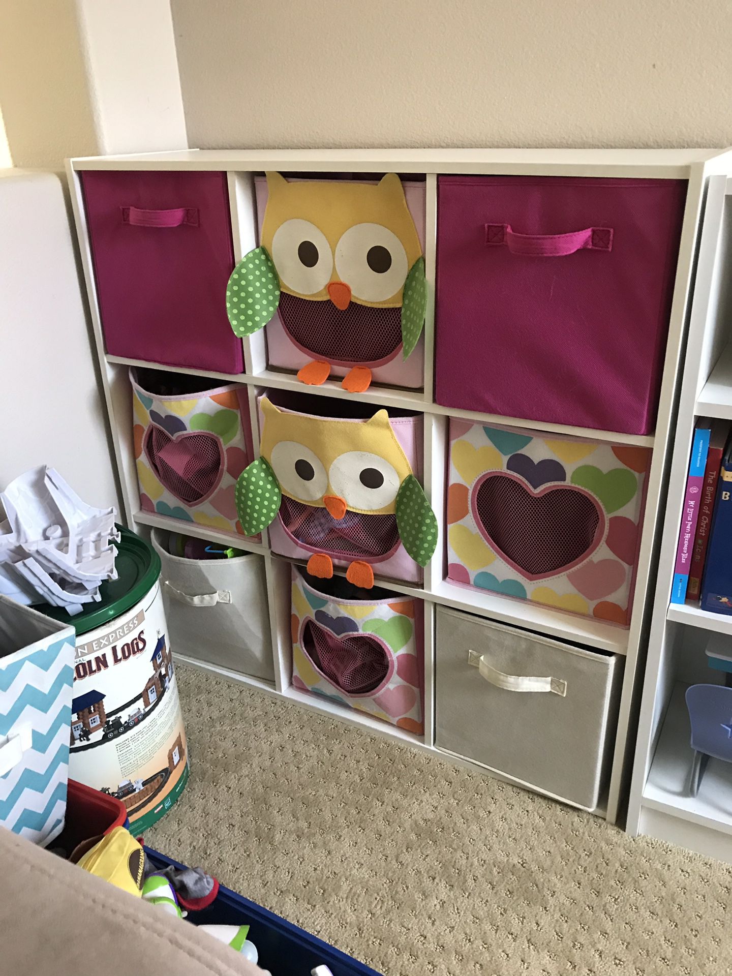 Nice shelf with storage baskets