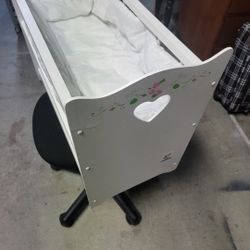 Beautifull Doll Bed White Wood  Good Quality 