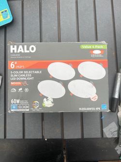 Halo 6" Slim Canless LED Downlight 4-Pack