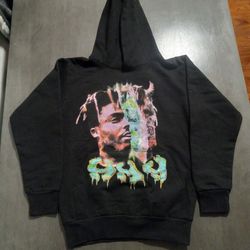 Vlone x Juice World Fighting Demons Black Hoodie Size Small Rare 100% Authentic 