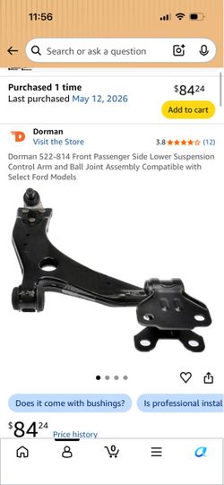 Dorman 522-814 Front Lower Control Arm with Ball Joint