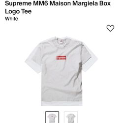 supreme margiela box logo shirt size small 