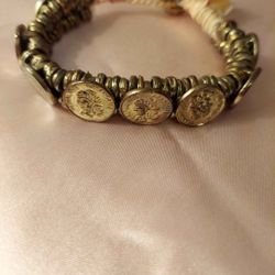 Vintage Replica French Coin Bracelet 