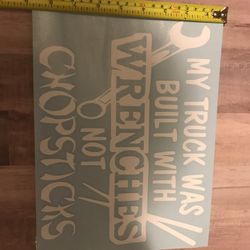 Wrenches 🔧 Not Chopsticks 🥢 Decal Sticker 