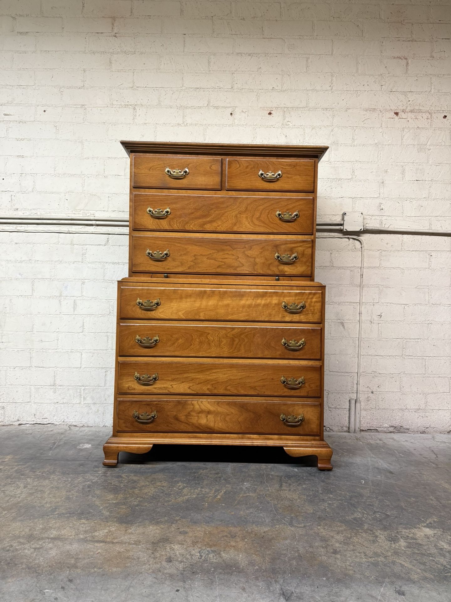 Delivery Is Available Vintage Stickley Chippendale Solid Wood Highboy Dresser Chest $650 Obo!