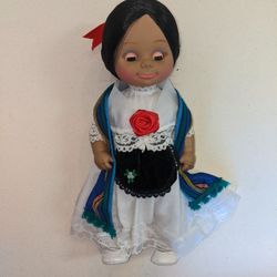 Vintage Mexican Girl Doll 