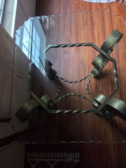 End Table with Glass, heavy duty