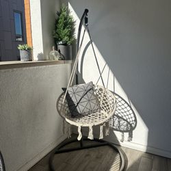 Macrame Porch Swing and Base