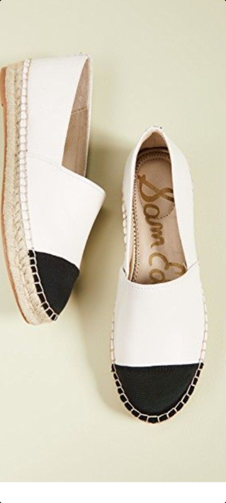 New Ivory/ Black Sam Edelman Leather Shoes Sz 9