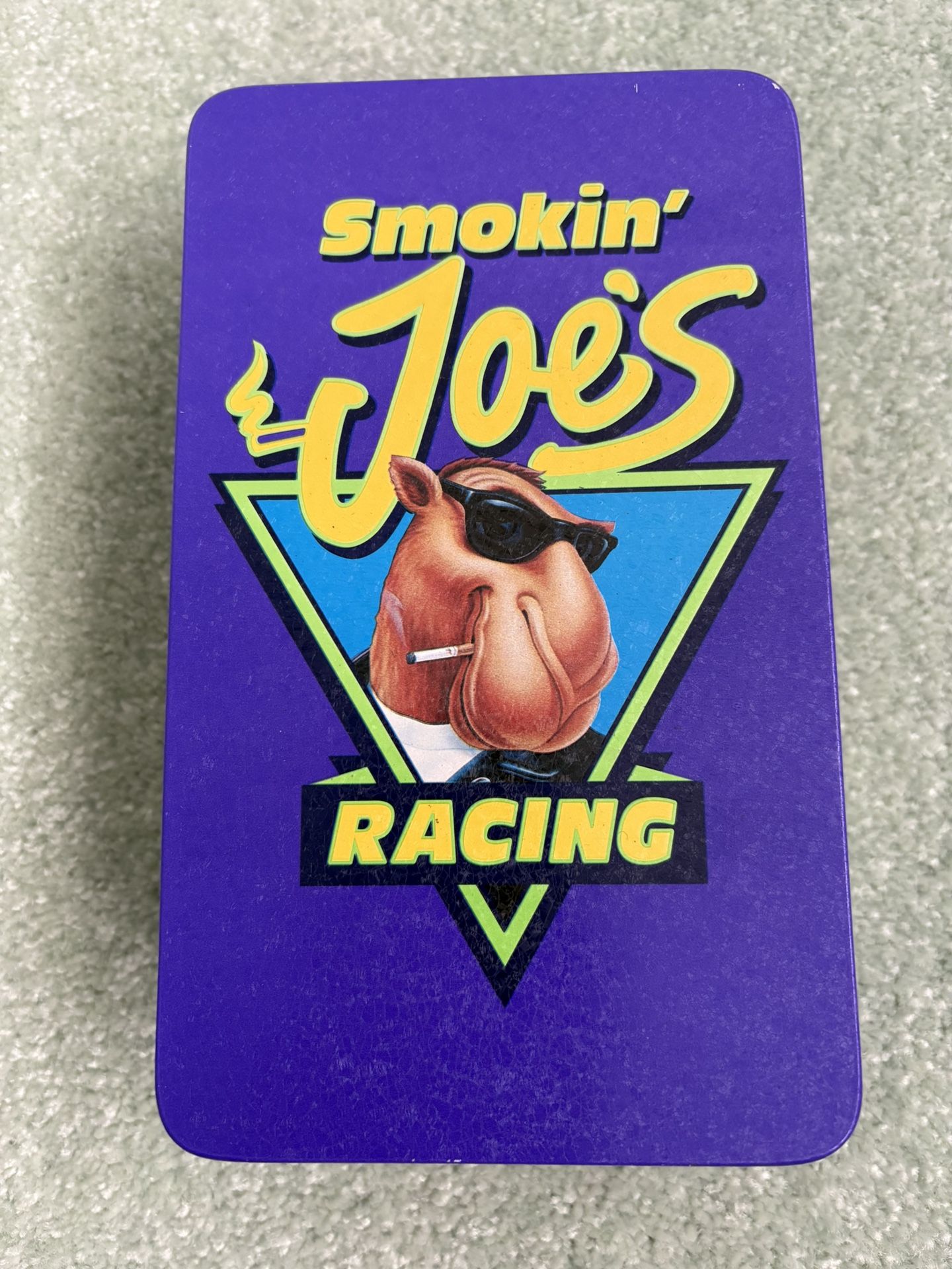 1994 Smokin Joe’s Racing Tin Matchbox 7.5“ X 4.5“ X 2.25“ No Matches